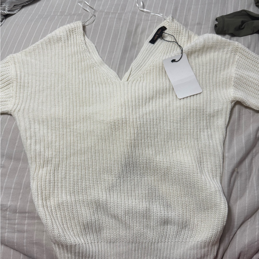 Twisted back sweater